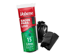 Saco De Lixo Vabene  50L Extra Forte 15 unidades