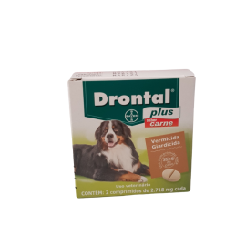 Vermfugo Bayer Drontal Plus Sabor Carne Ces 35 Kg - Vermicida e Giardicida