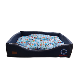 Cama para ces e gatos redonda Beach Azul G- PET