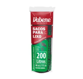 Saco Lixo Preto Super Reforcado 200l 5un / Rolo Vabene